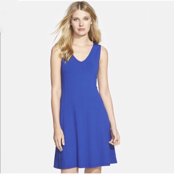 cobalt blue swing dress